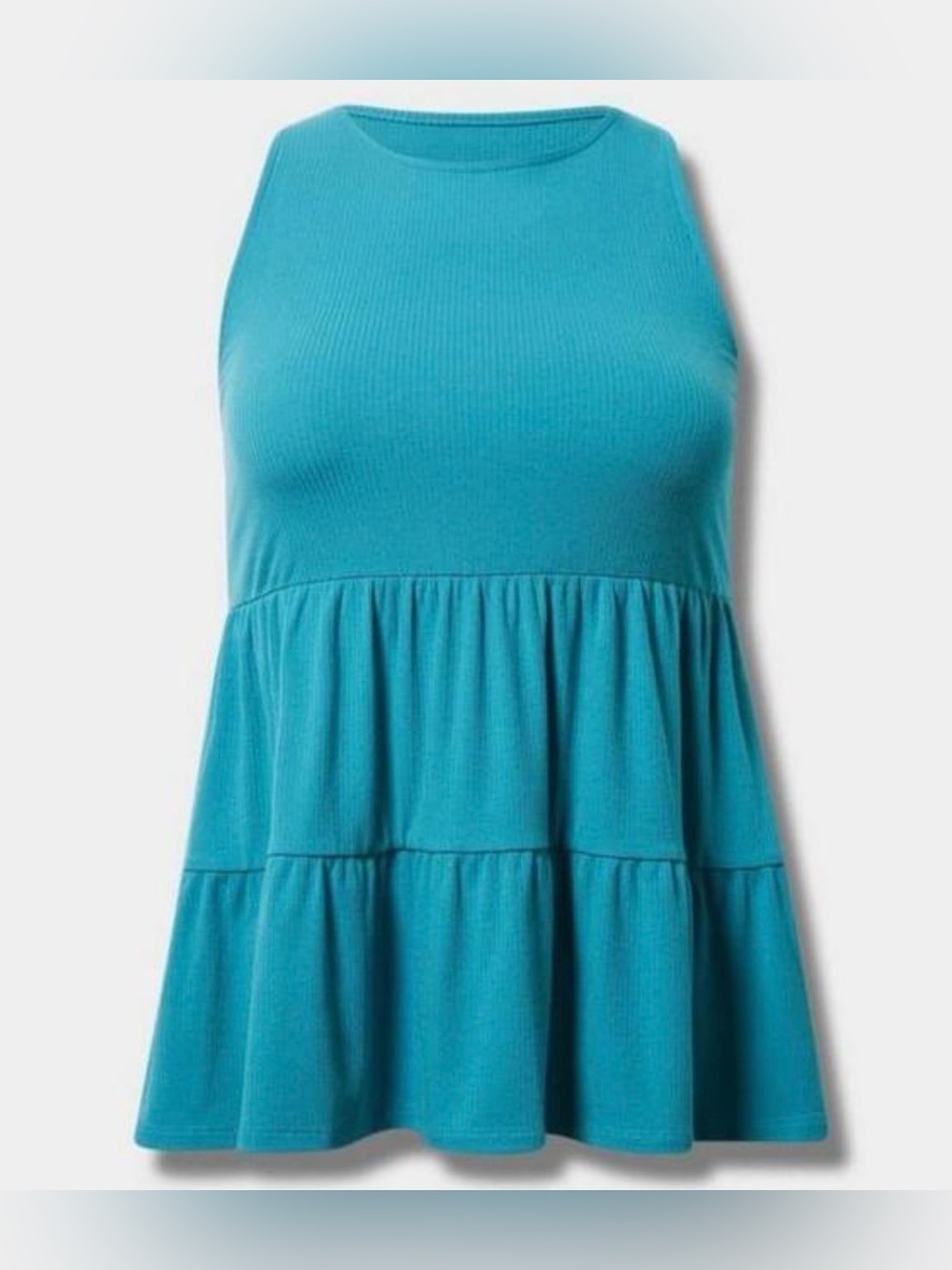 NWT Torrid Super Soft Rib High Neck Babydoll Size 00 M/L Sleeveless
